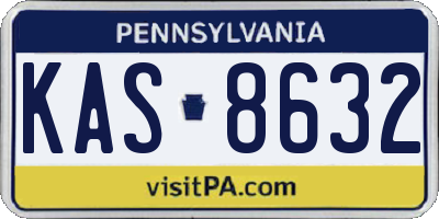 PA license plate KAS8632