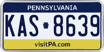 PA license plate KAS8639