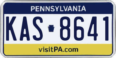 PA license plate KAS8641