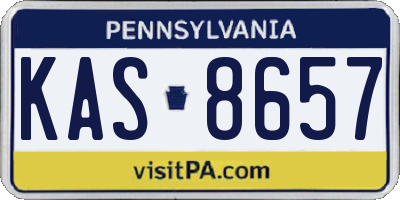 PA license plate KAS8657
