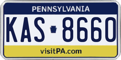 PA license plate KAS8660