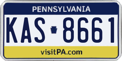 PA license plate KAS8661