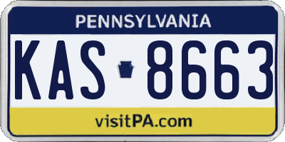 PA license plate KAS8663