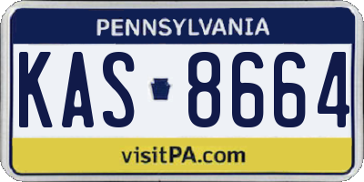 PA license plate KAS8664