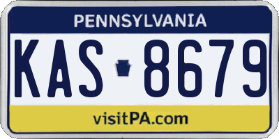 PA license plate KAS8679