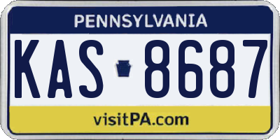 PA license plate KAS8687