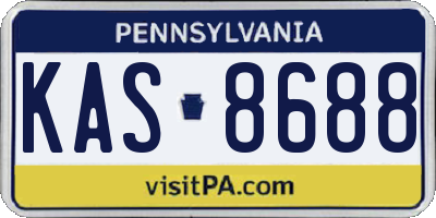 PA license plate KAS8688
