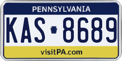 PA license plate KAS8689