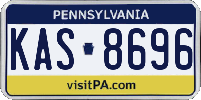 PA license plate KAS8696
