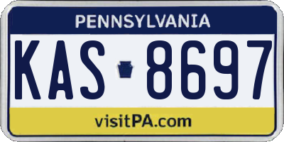 PA license plate KAS8697