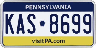 PA license plate KAS8699