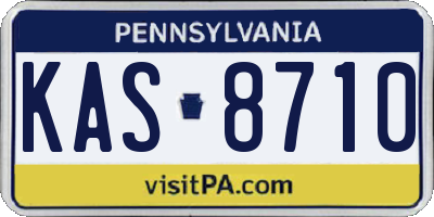 PA license plate KAS8710