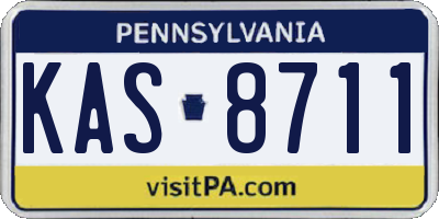PA license plate KAS8711