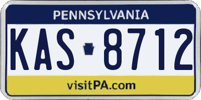 PA license plate KAS8712
