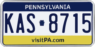 PA license plate KAS8715