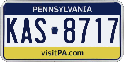 PA license plate KAS8717