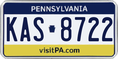 PA license plate KAS8722