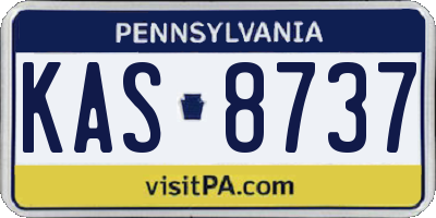 PA license plate KAS8737