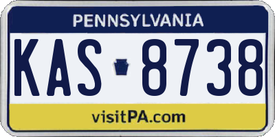 PA license plate KAS8738