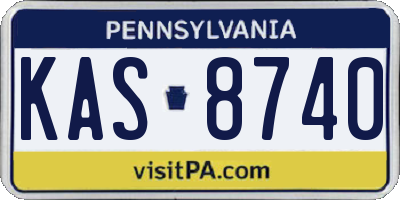 PA license plate KAS8740