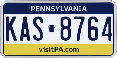 PA license plate KAS8764