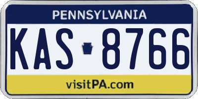 PA license plate KAS8766