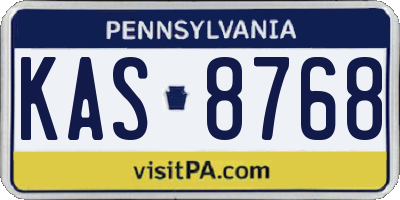 PA license plate KAS8768