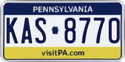 PA license plate KAS8770