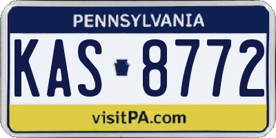 PA license plate KAS8772