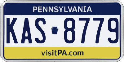 PA license plate KAS8779