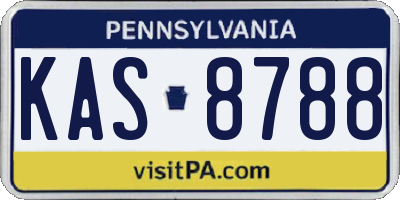 PA license plate KAS8788