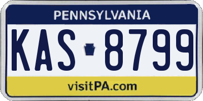 PA license plate KAS8799