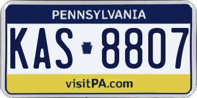 PA license plate KAS8807