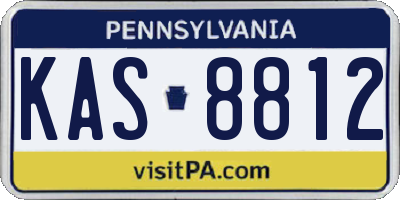 PA license plate KAS8812