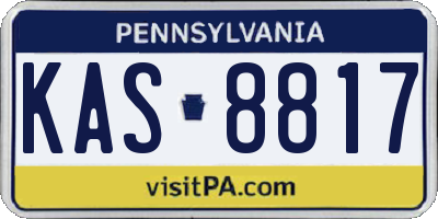 PA license plate KAS8817