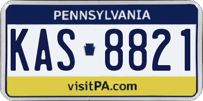 PA license plate KAS8821