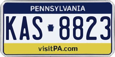 PA license plate KAS8823
