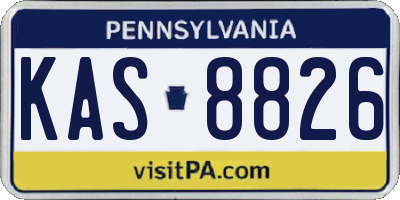 PA license plate KAS8826