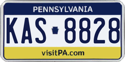 PA license plate KAS8828