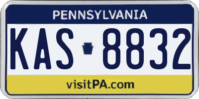 PA license plate KAS8832