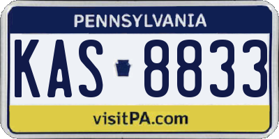 PA license plate KAS8833