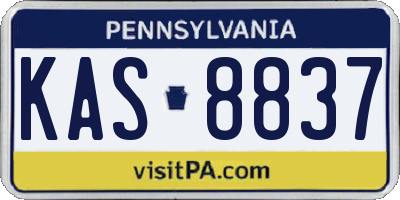 PA license plate KAS8837