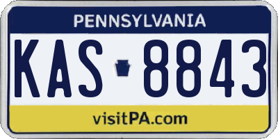 PA license plate KAS8843