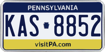PA license plate KAS8852