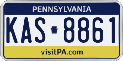 PA license plate KAS8861