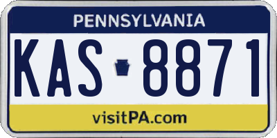 PA license plate KAS8871