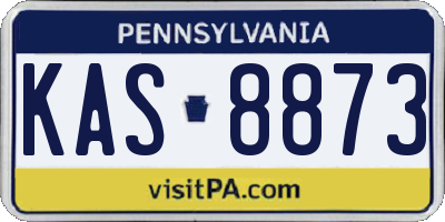PA license plate KAS8873