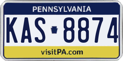PA license plate KAS8874