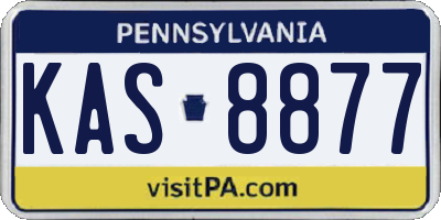 PA license plate KAS8877