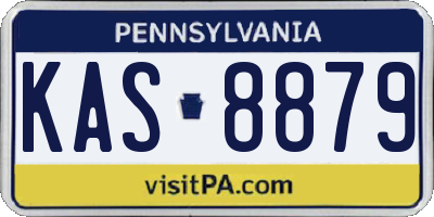 PA license plate KAS8879